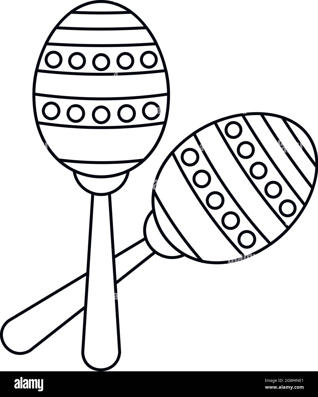Two maracas icon, simple style Stock Vector Image & Art Alamy