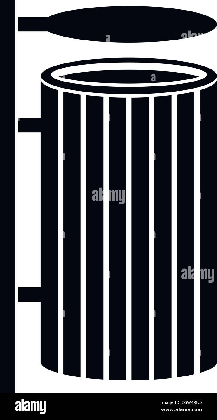 Public trash can icon, simple style Stock Vector Image & Art Alamy