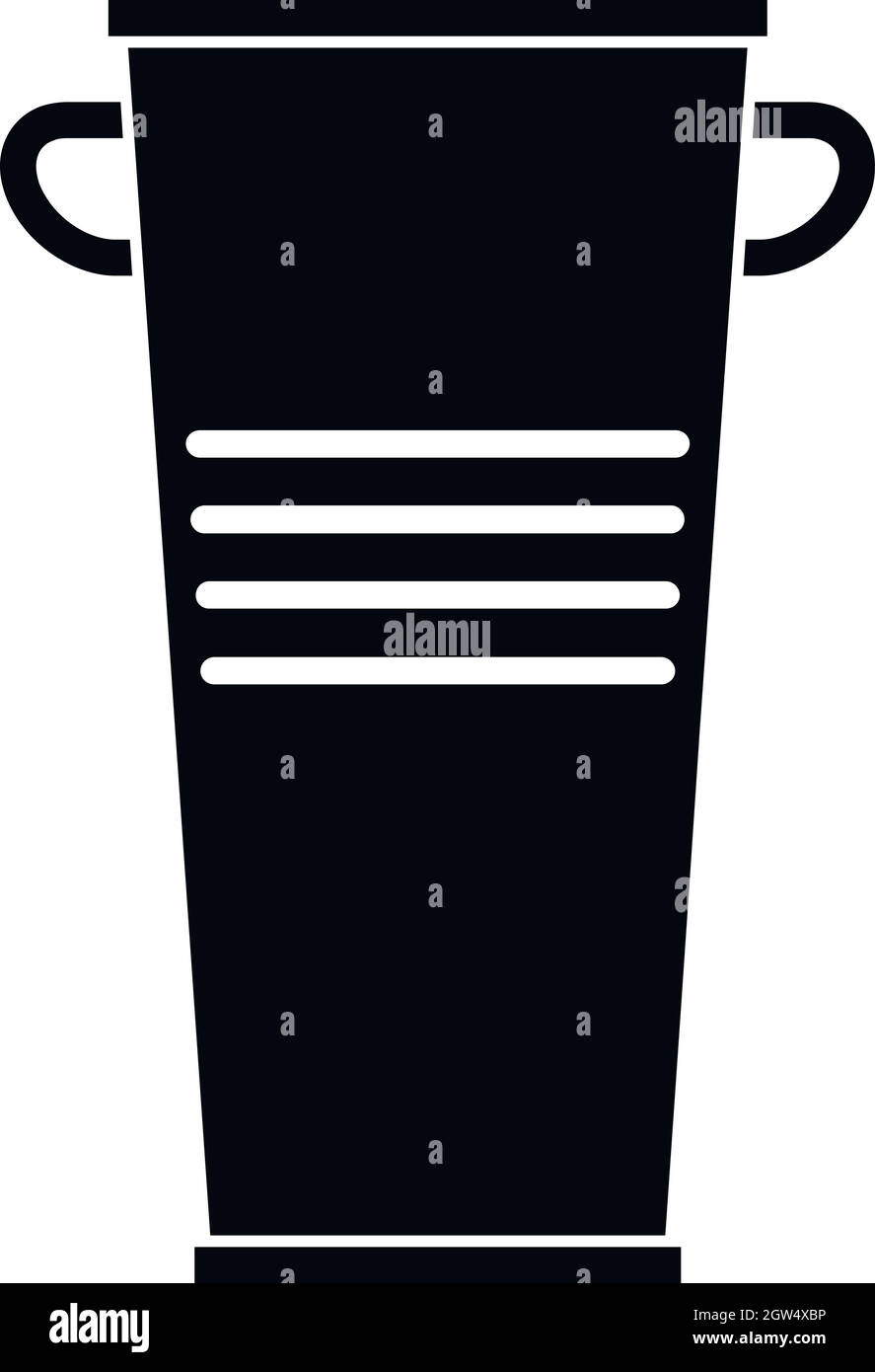 Trash can with handles icon, simple style Stock Vector Image & Art - Alamy
