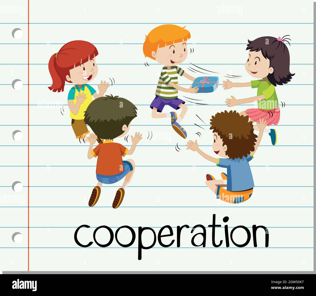Word card with cooperation Stock Vector Image & Art Alamy