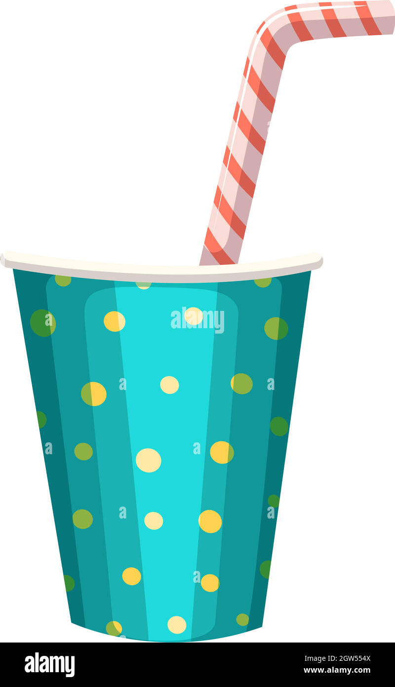 Party cup with straw Stock Vector Image & Art Alamy