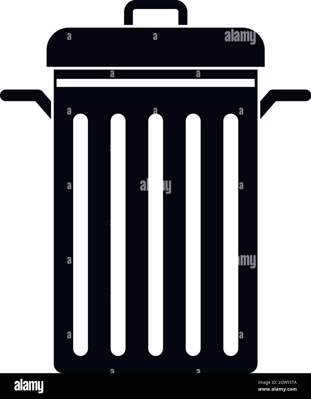 Metal trash can icon, simple style Stock Vector Image & Art Alamy