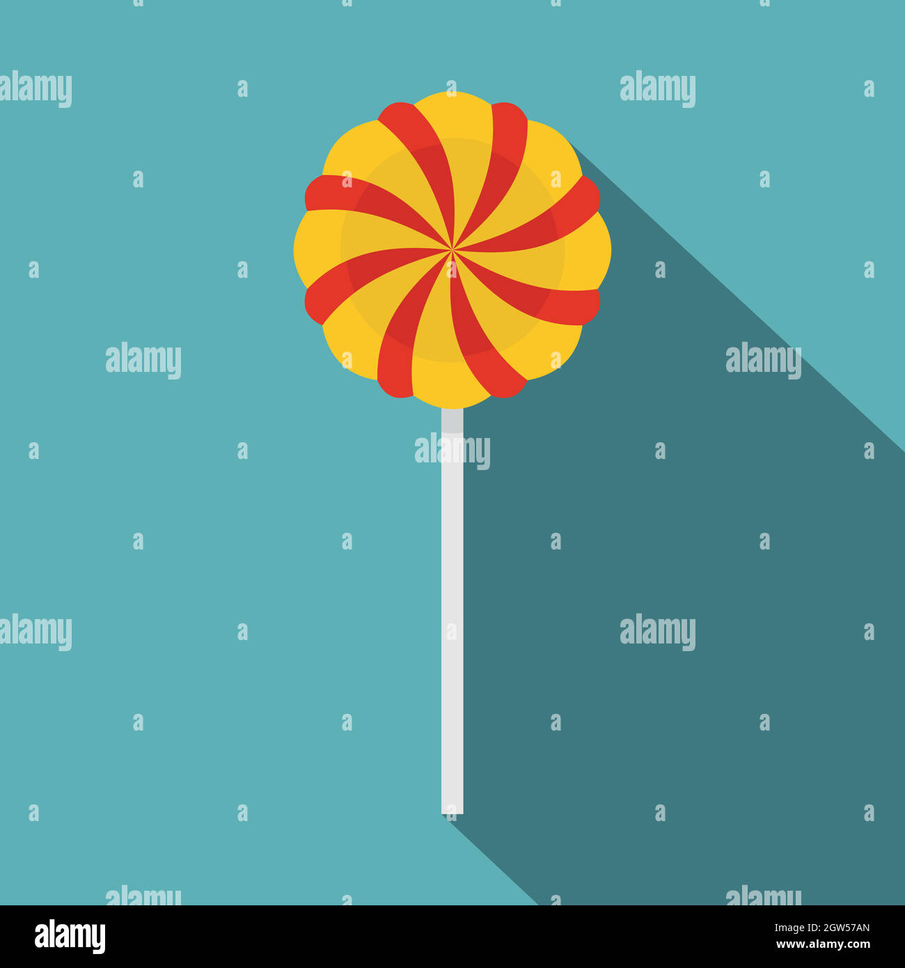 Candy stick icon, flat style Stock Vector Image & Art - Alamy