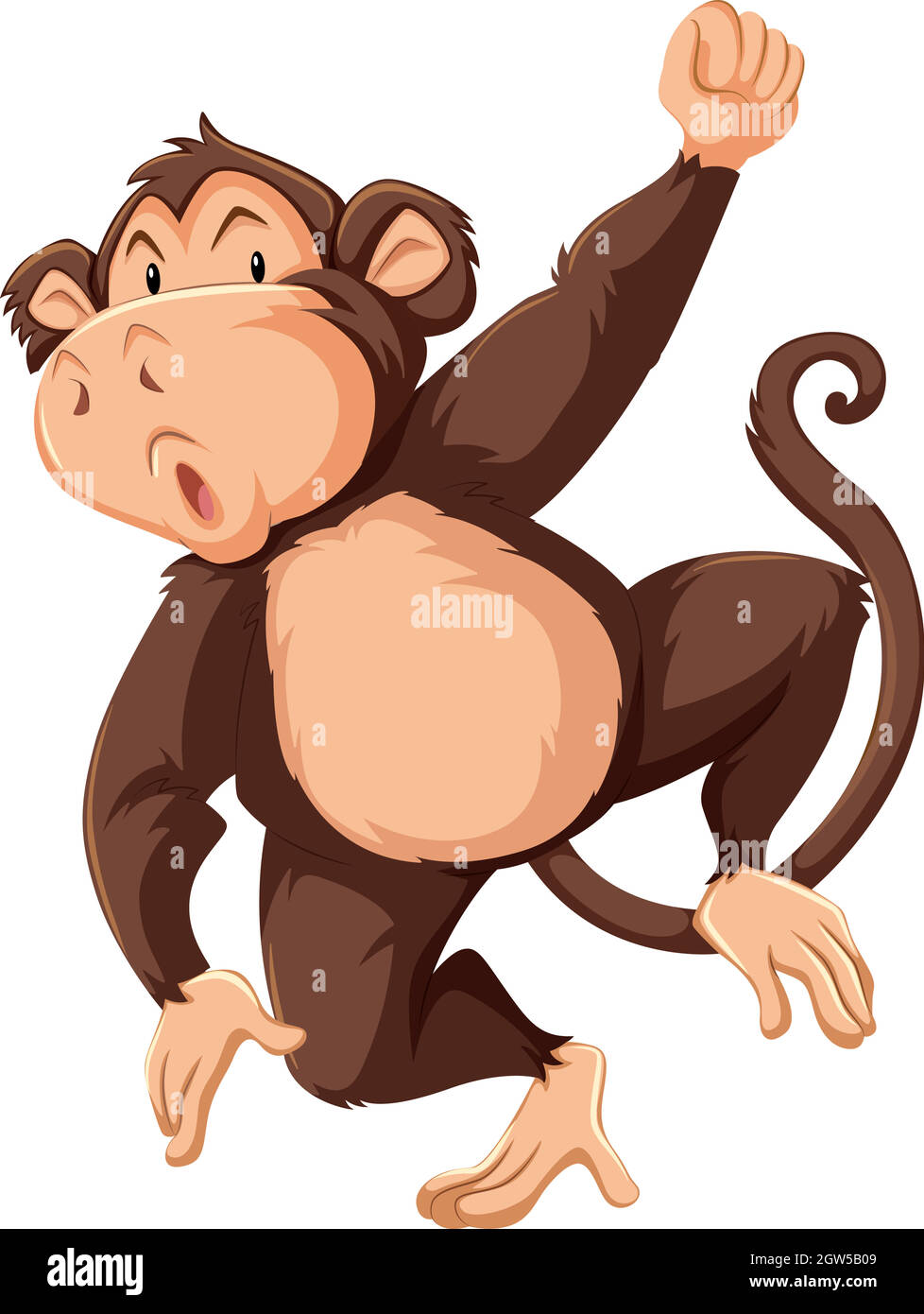 A monkey character on white background Stock Vector Image & Art - Alamy