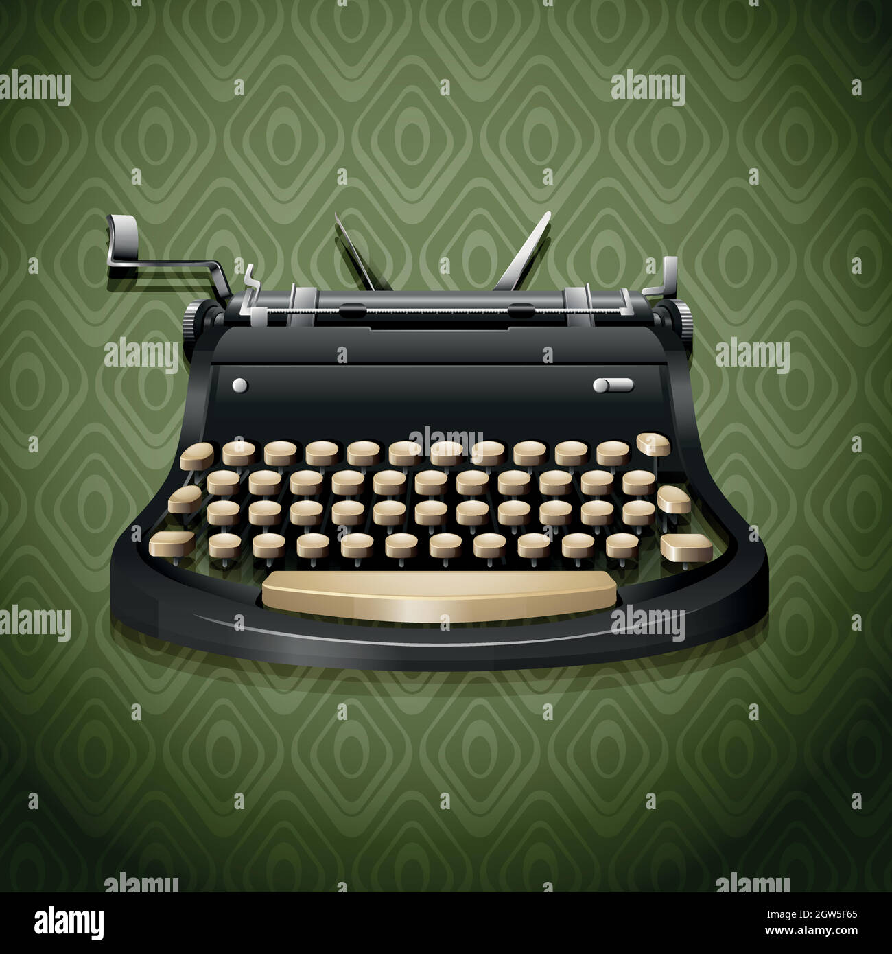 Vintage design of typewriter Stock Vector