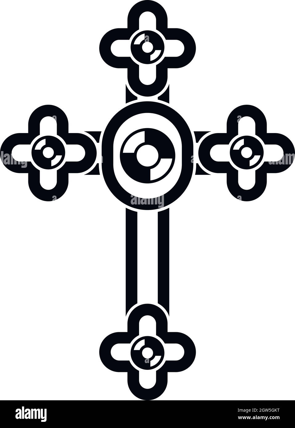 Cross with diamonds icon, simple style Stock Vector Image & Art - Alamy