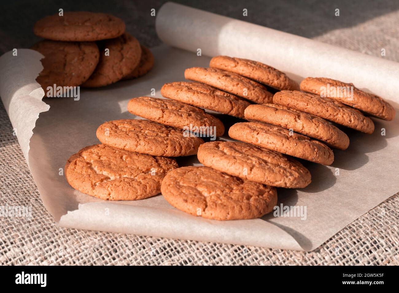 Homemade Cookies With Oatmeals Stock Photo Alamy