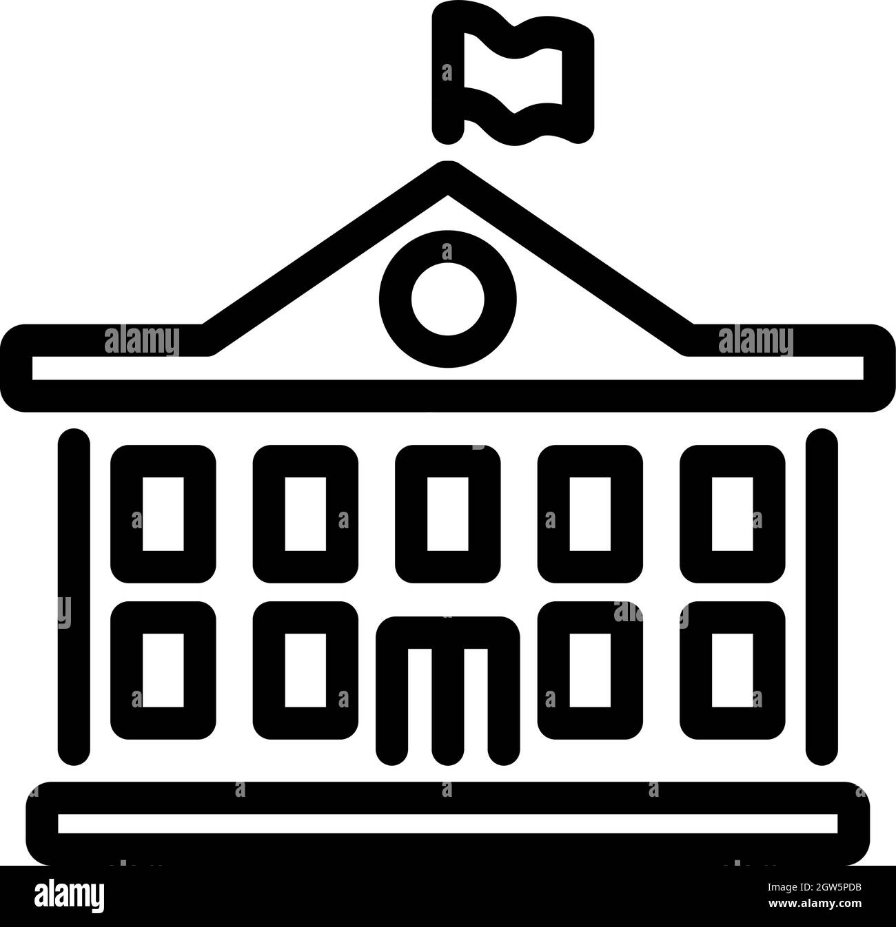 Icon Of School Building Stock Vector Image & Art - Alamy
