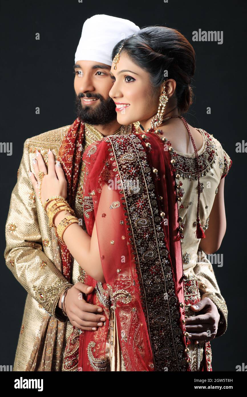 matching saree and sherwani