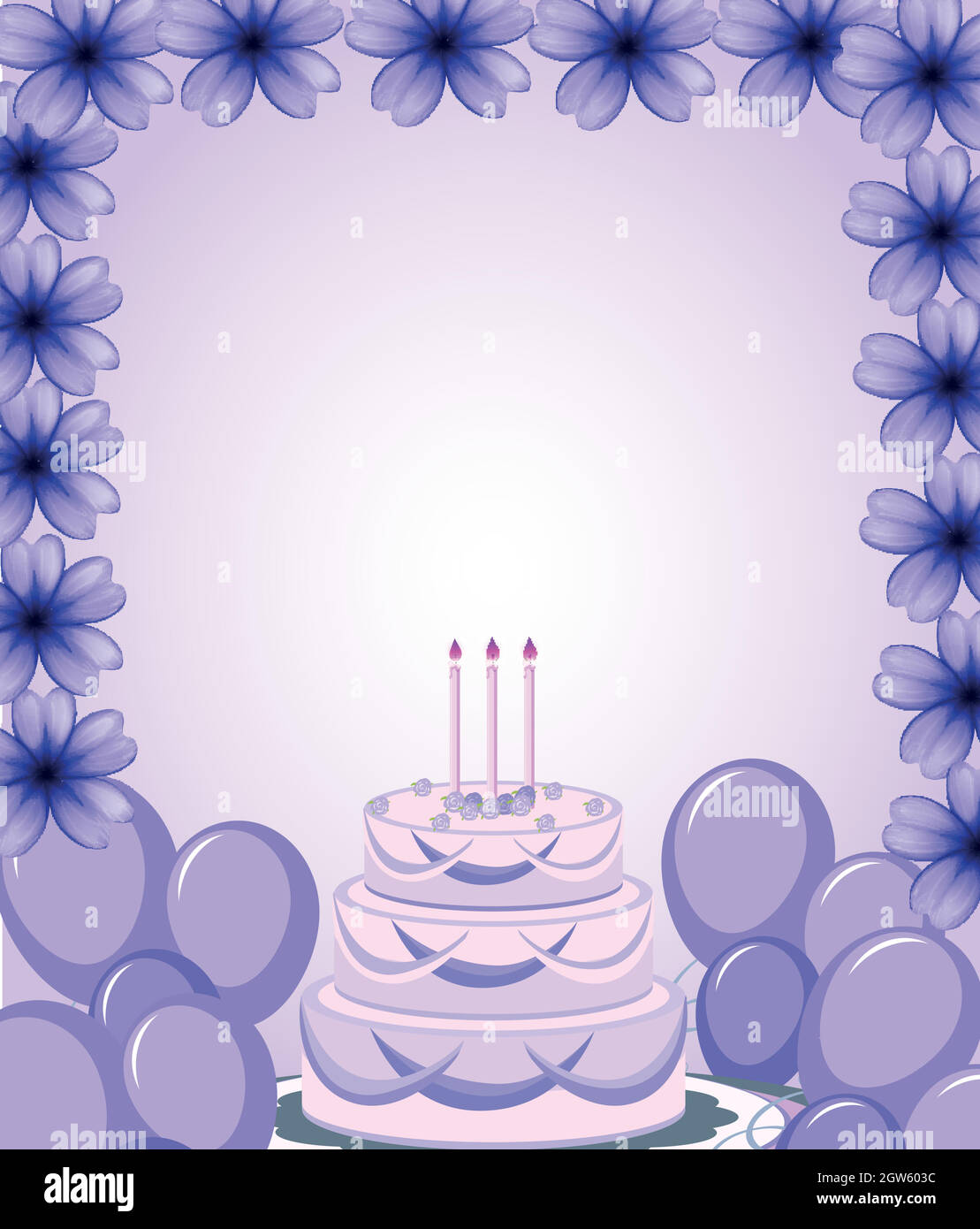 A purple birthday template Stock Vector Image & Art - Alamy