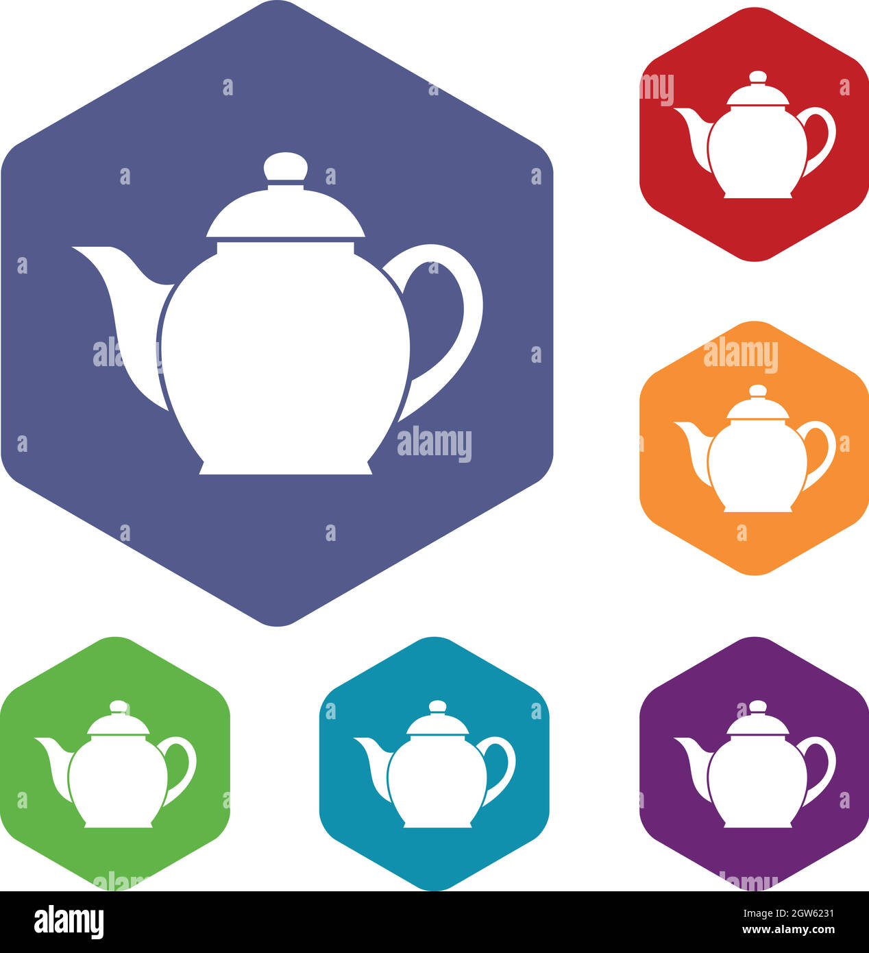Teapot icons set Stock Vector Image & Art Alamy
