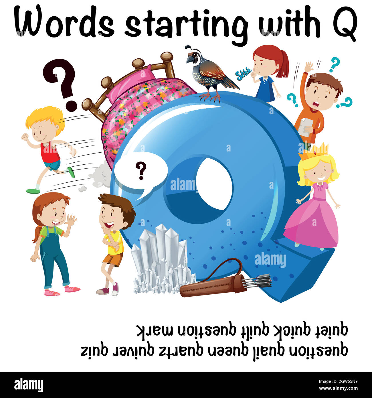 Education poster for words starting with Q Stock Vector Image & Art - Alamy