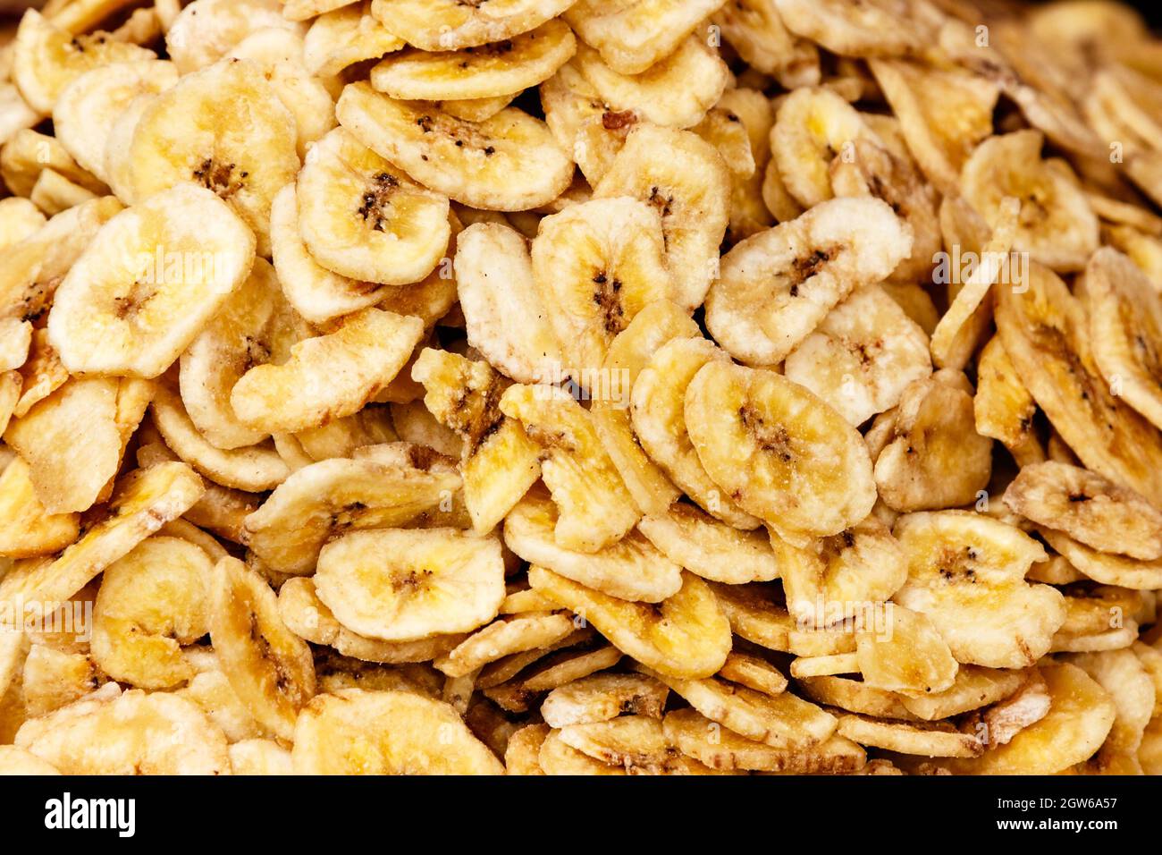 Dehydrated Banana Slices On A Traditional Craftsman Image Stock Photo Alamy