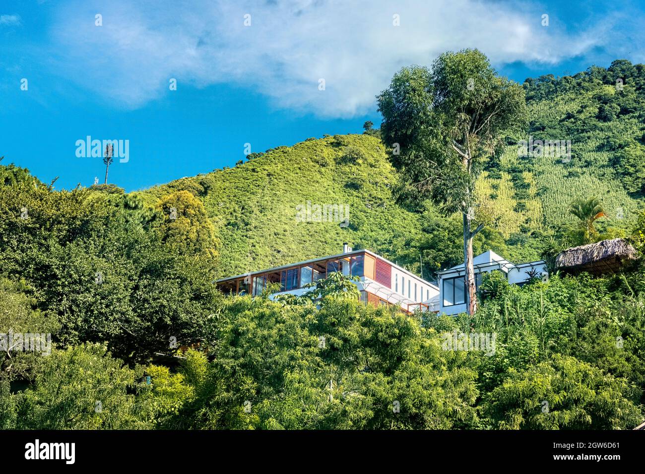 Home on the hillside, Lake Atitlan, Solola, Guatemala Stock Photo Alamy