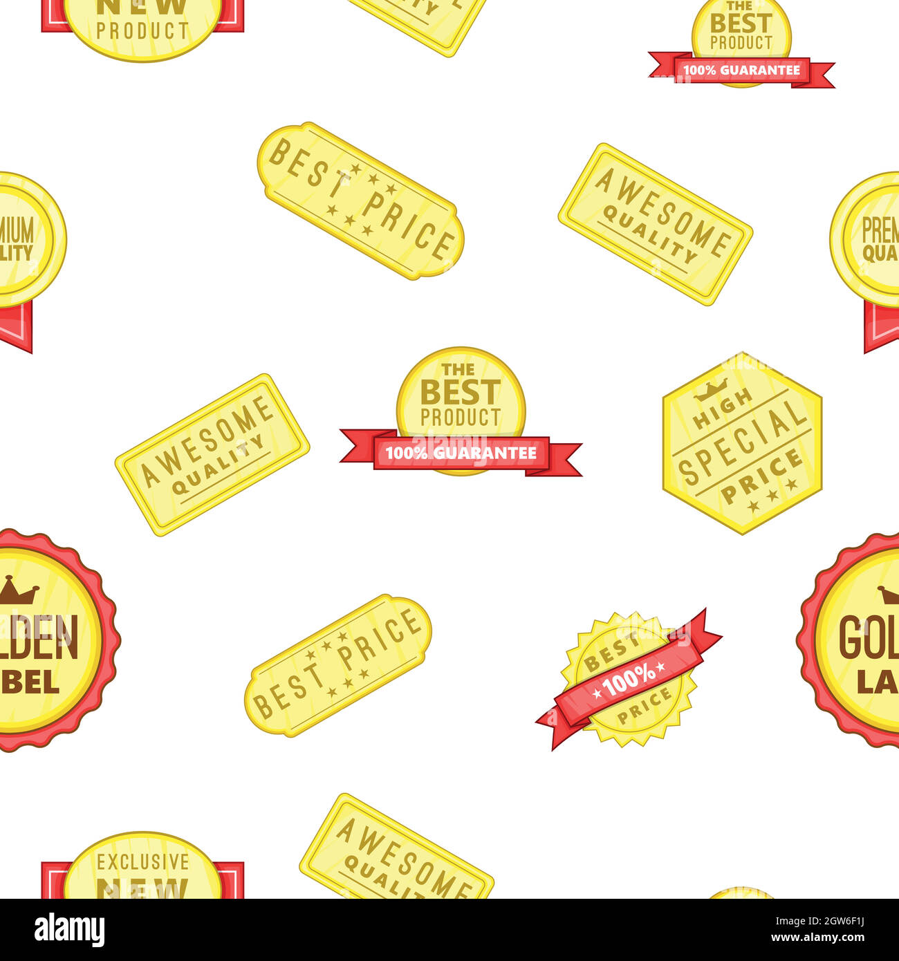 Tag quality pattern, cartoon style Stock Vector Image & Art Alamy