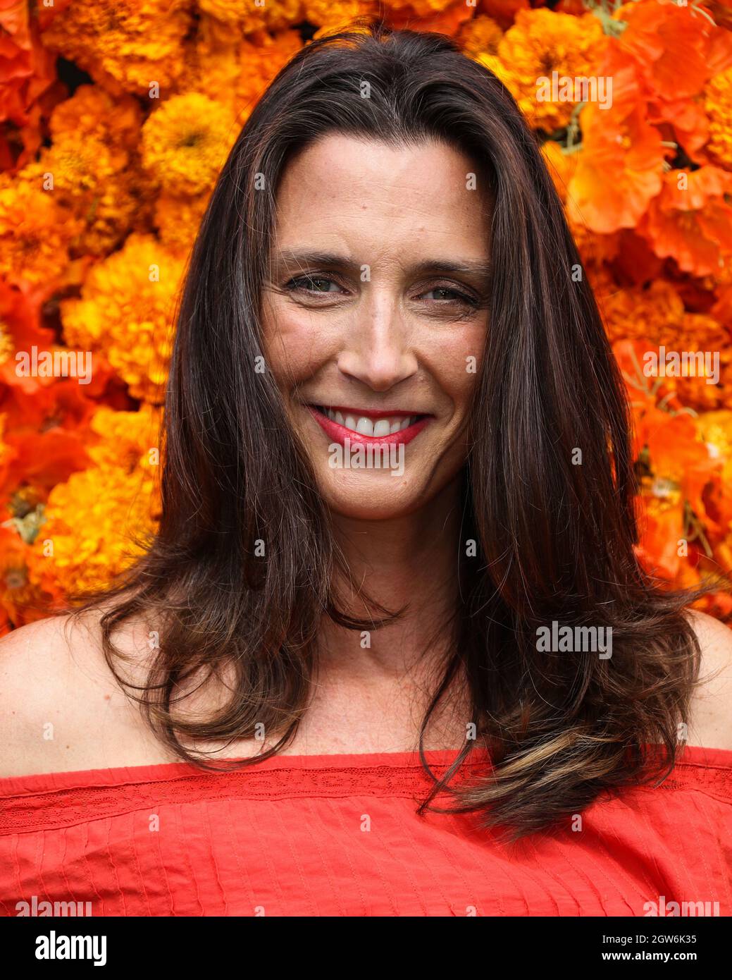 PACIFIC PALISADES, LOS ANGELES, CALIFORNIA, USA - OCTOBER 02: Anne-Sophie Stock arrives at the Veuve Clicquot Polo Classic Los Angeles 2021 held at the Will Rogers State Historic Park on October 2, 2021 in Pacific Palisades, Los Angeles, California, United States. (Photo by Xavier Collin/Image Press Agency/Sipa USA) Stock Photo