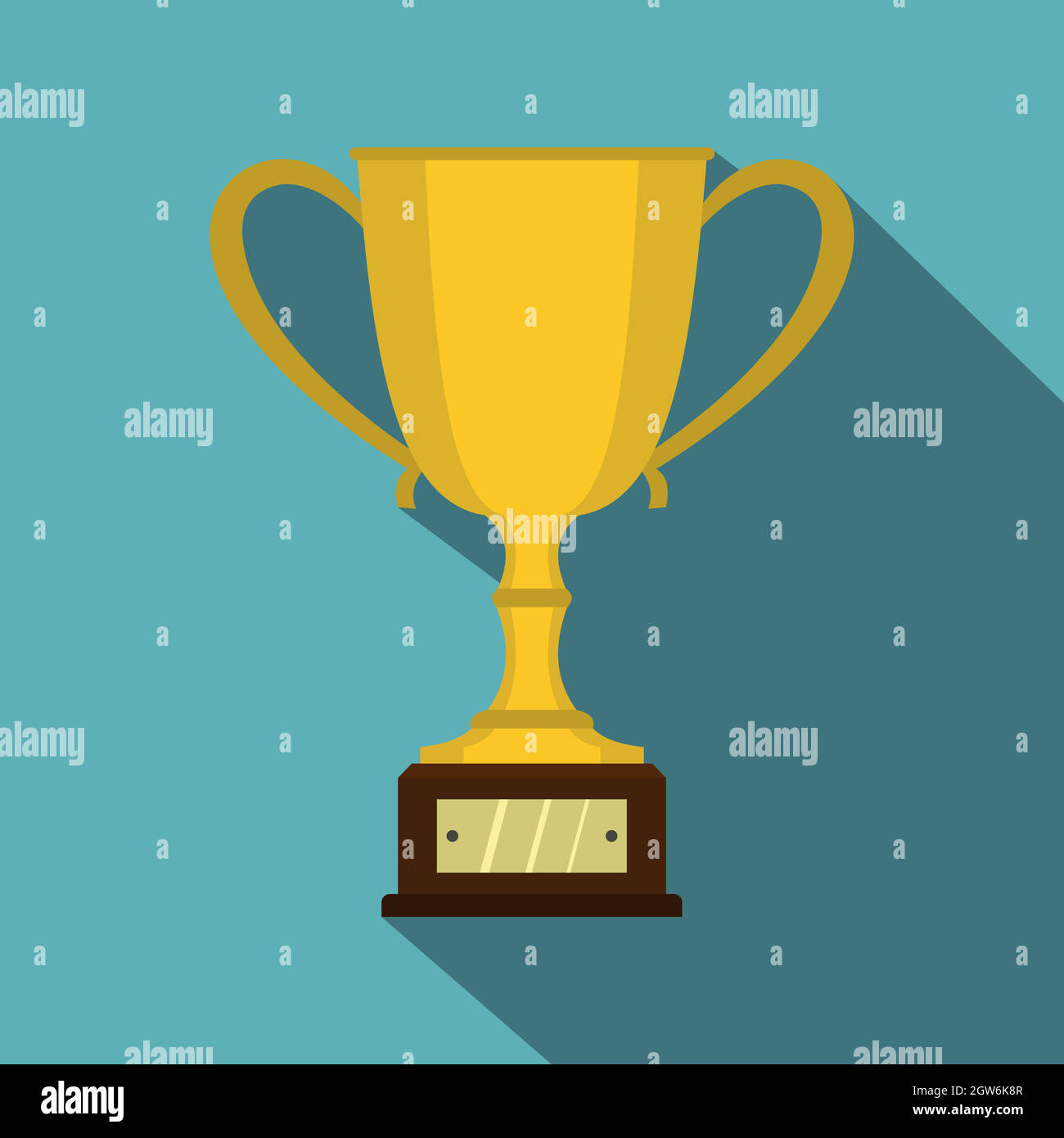 Gold trophy cup icon, flat style Stock Vector Image & Art - Alamy