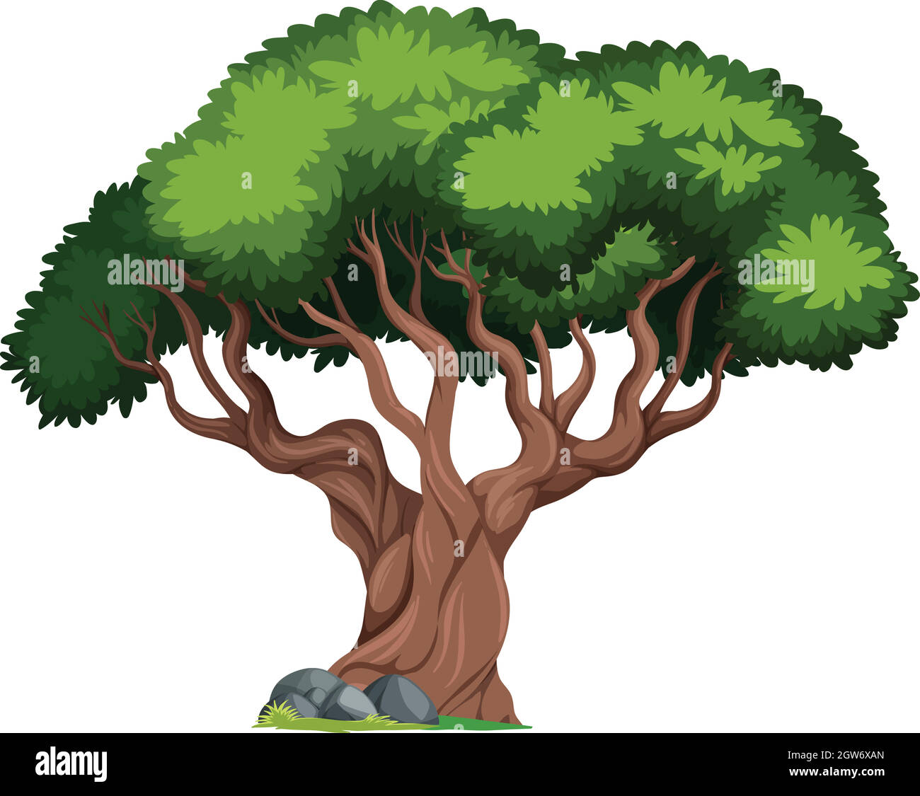 An isolated tree on white background Stock Vector Image & Art - Alamy