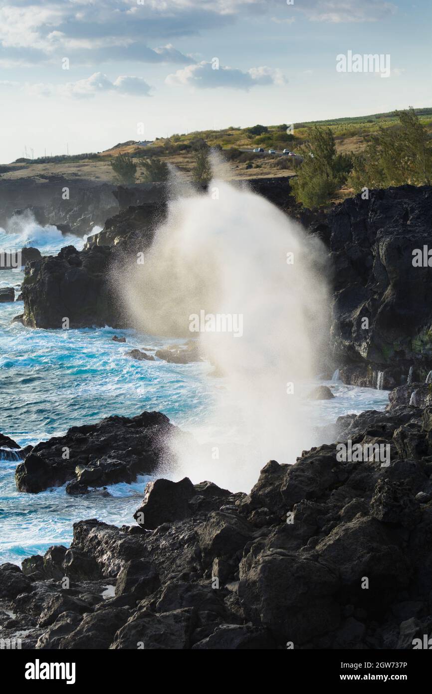 La Reunion Le Souffleur Near Saintleu On The Wild Rocky Coast Of