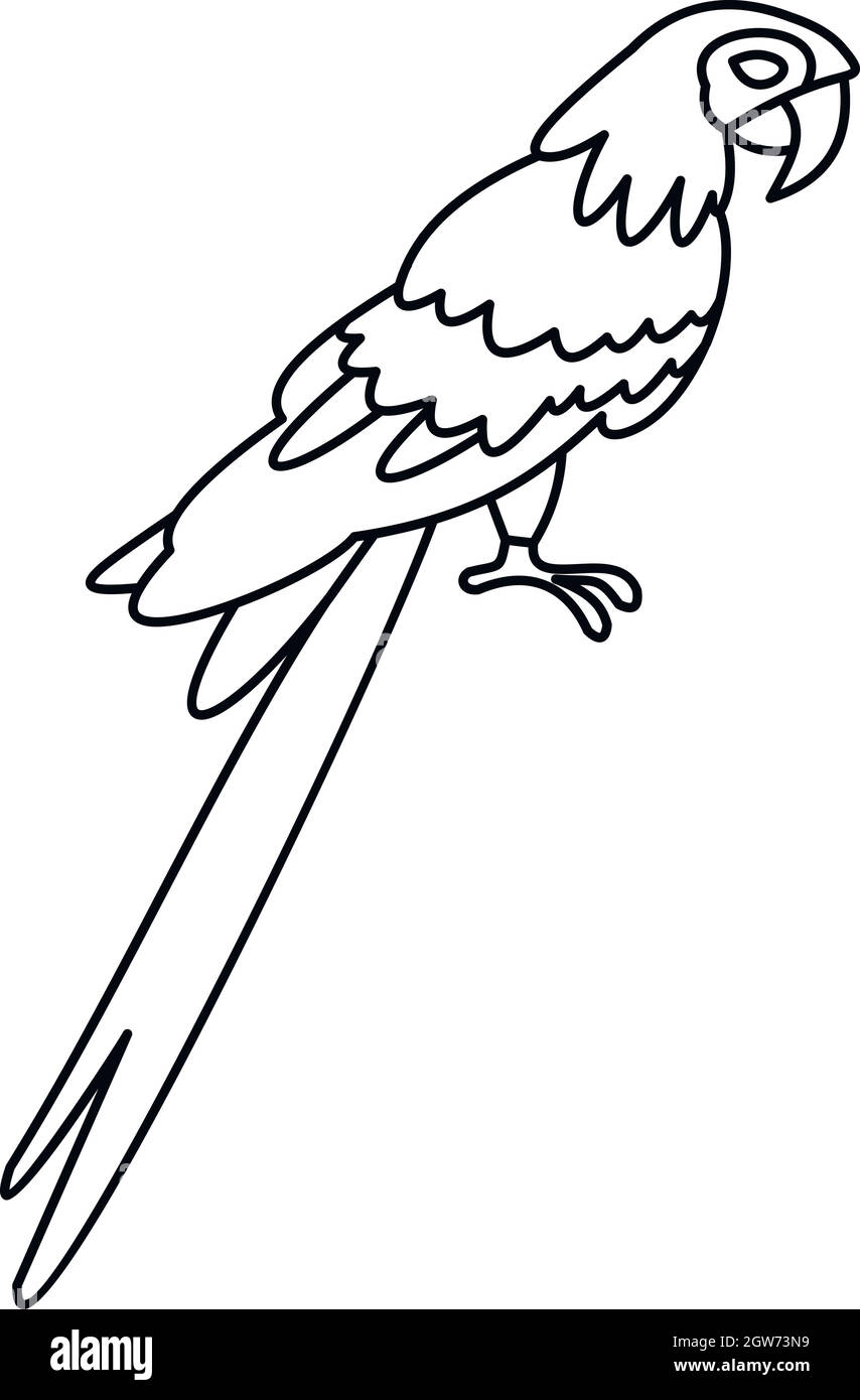 Parrot outline hi-res stock photography and images - Alamy