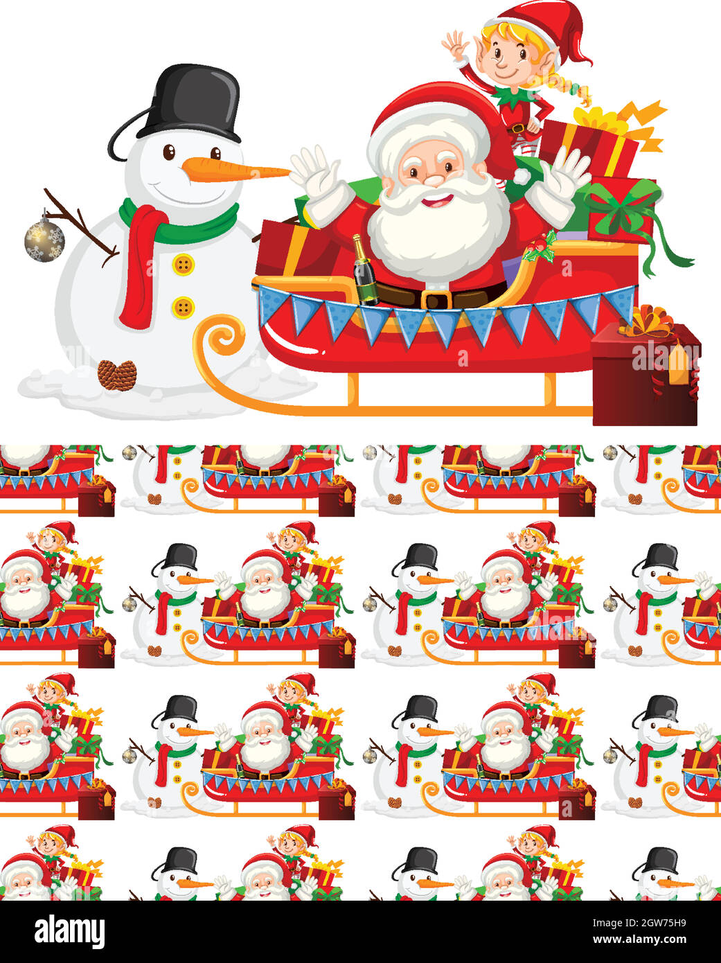 Seamless background design with christmas theme Stock Vector Image ...