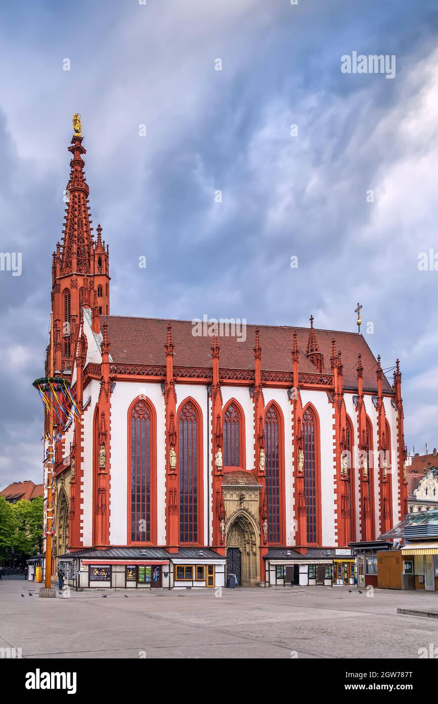 Marienkapelle Is A Roman Catholic Church Located At The Unterer Markt In Wurzburg, Germany Stock Photo