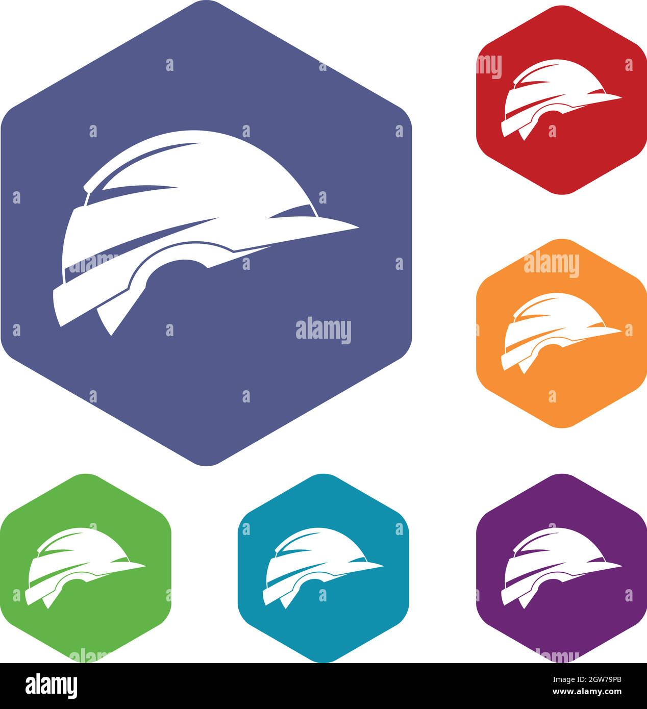 Construction helmet icons set Stock Vector Image & Art - Alamy