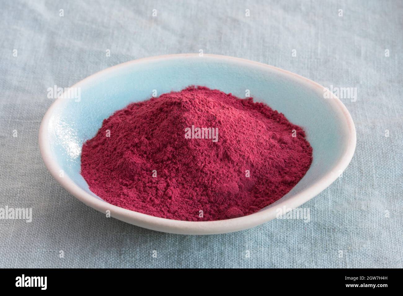 Beet Powder In A Bowl Stock Photo