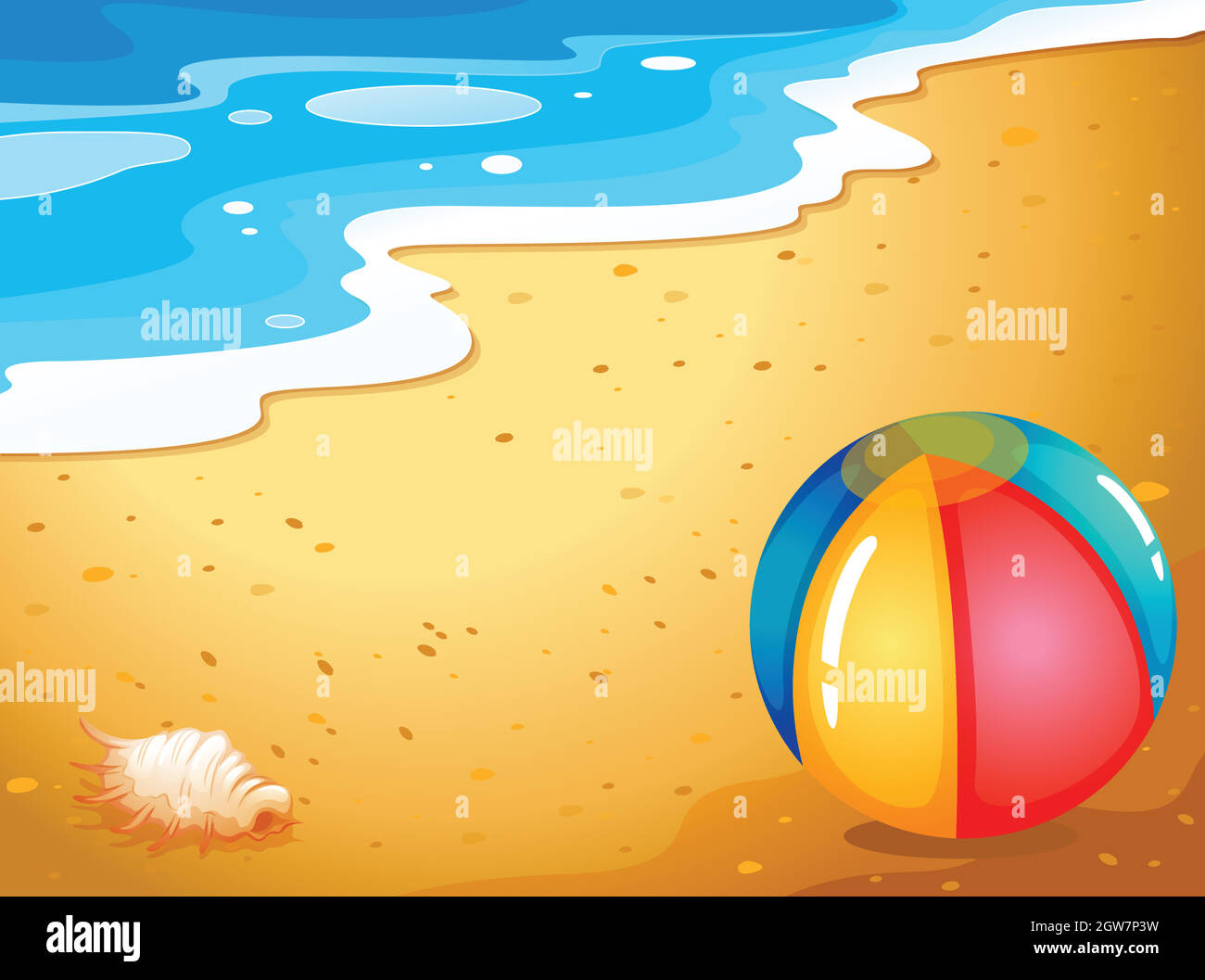 A ball at the beach Stock Vector Image & Art - Alamy