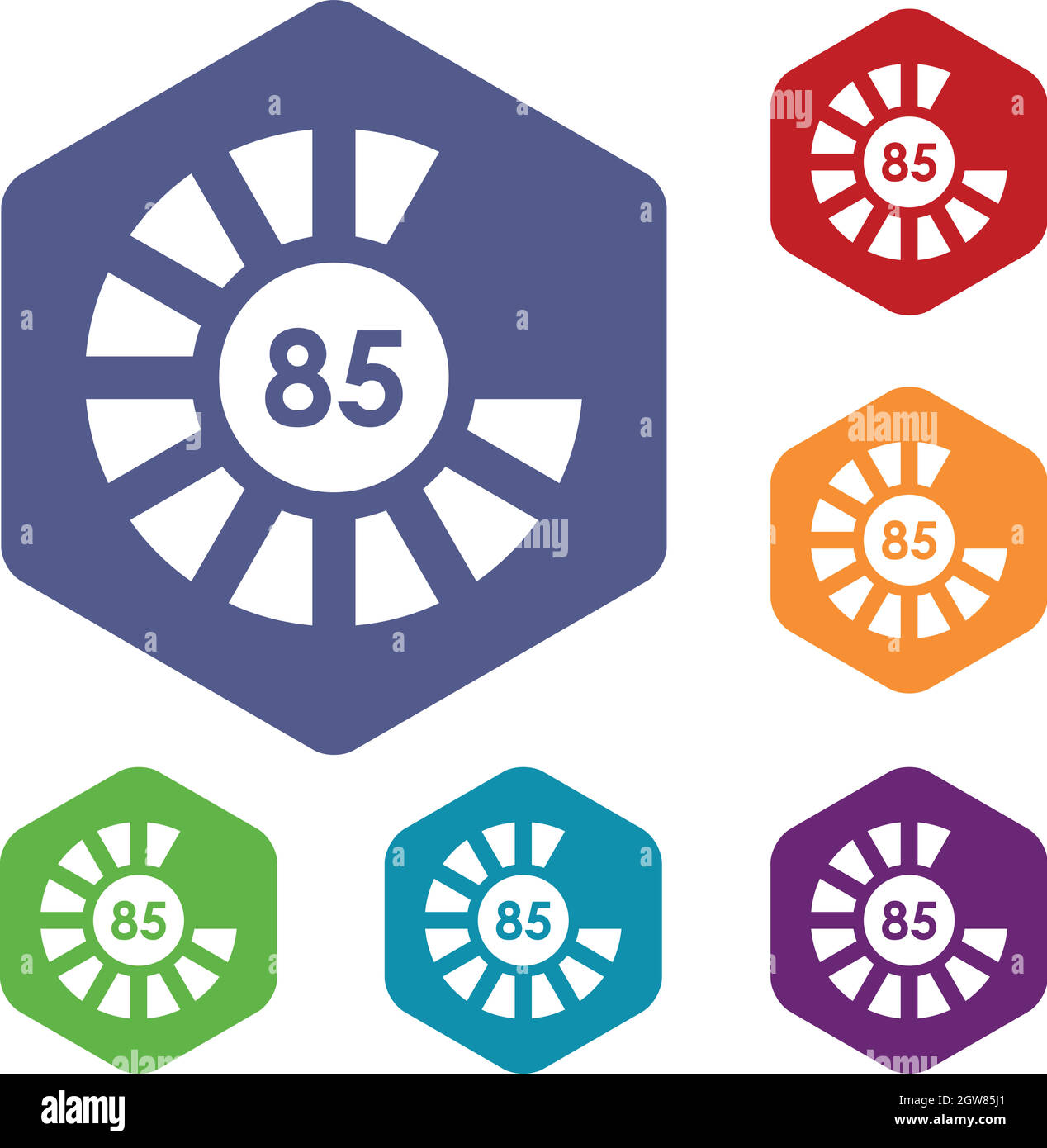 Sign 85 load icons set Stock Vector Image & Art - Alamy