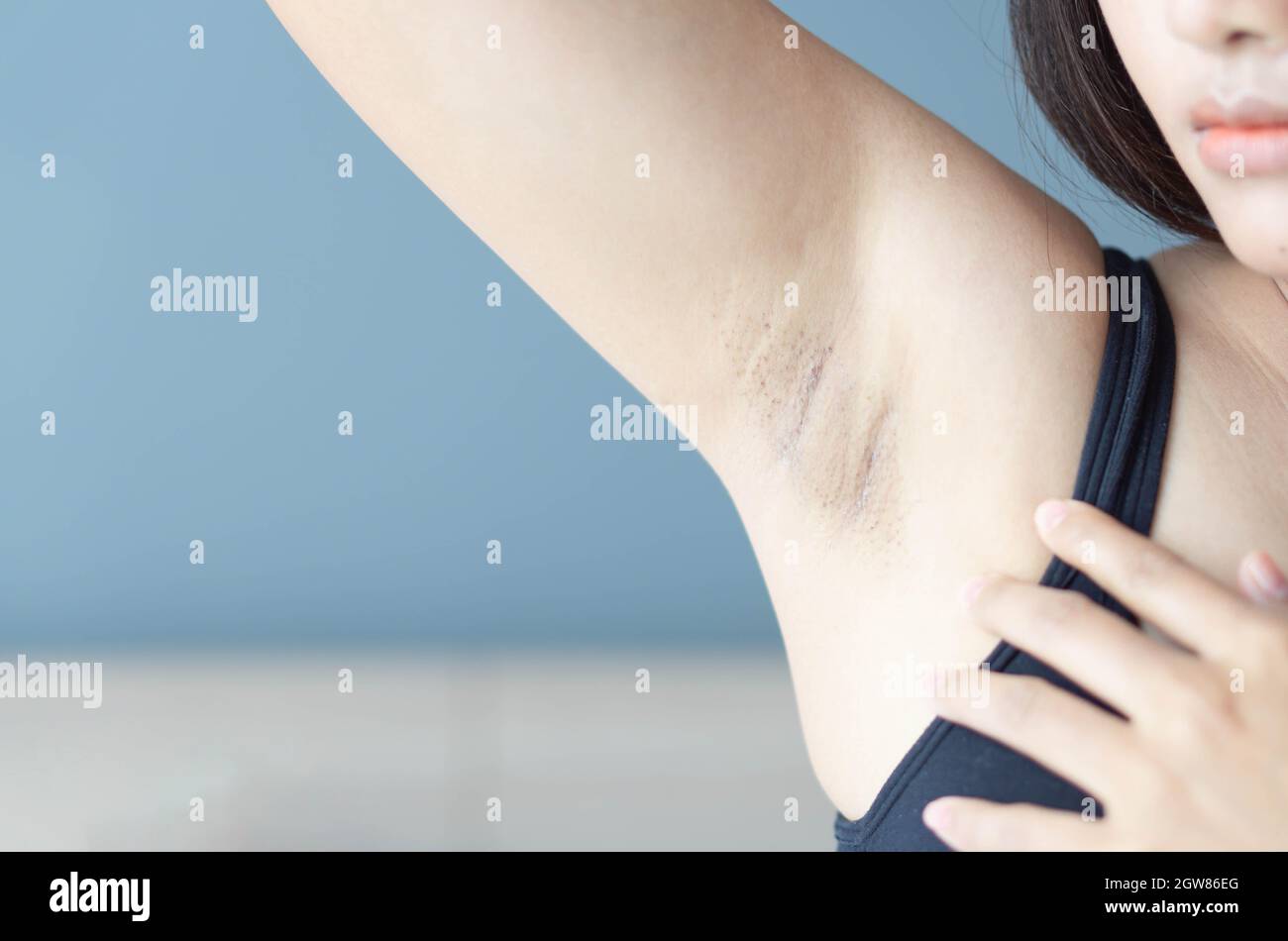 Close-up Of Woman Armpit Stock Photo