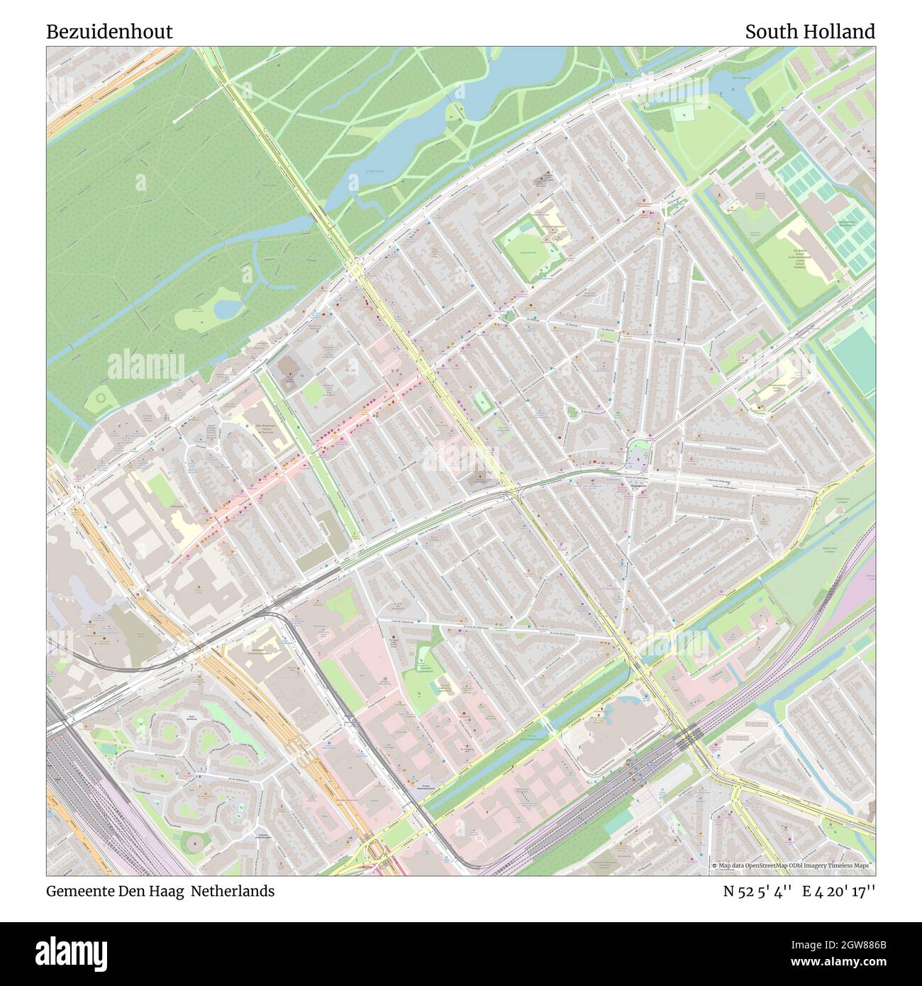 Bezuidenhout, Gemeente Den Haag, Netherlands, South Holland, N 52 5' 4 ...