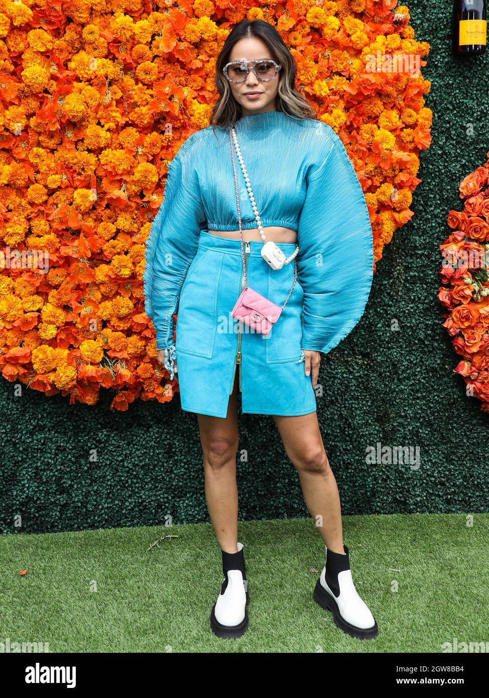 PACIFIC PALISADES, LOS ANGELES, CALIFORNIA, USA - OCTOBER 02: Actress Jamie Chung arrives at the Veuve Clicquot Polo Classic Los Angeles 2021 held at the Will Rogers State Historic Park on October 2, 2021 in Pacific Palisades, Los Angeles, California, United States. (Photo by Xavier Collin/Image Press Agency/Sipa USA) Stock Photo