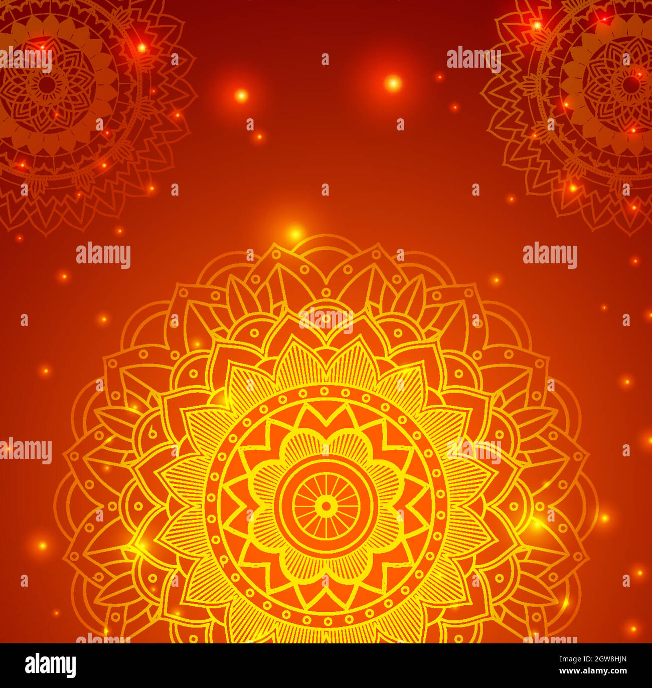 Background design with orange mandalas Stock Vector Image & Art Alamy