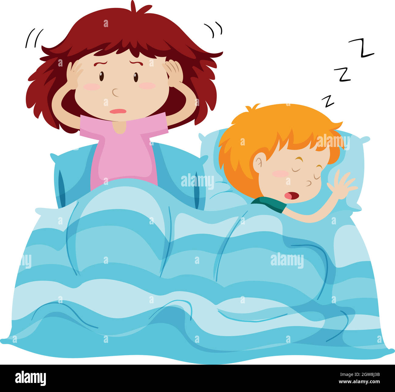 Two kids under blanket Stock Vector Image & Art Alamy