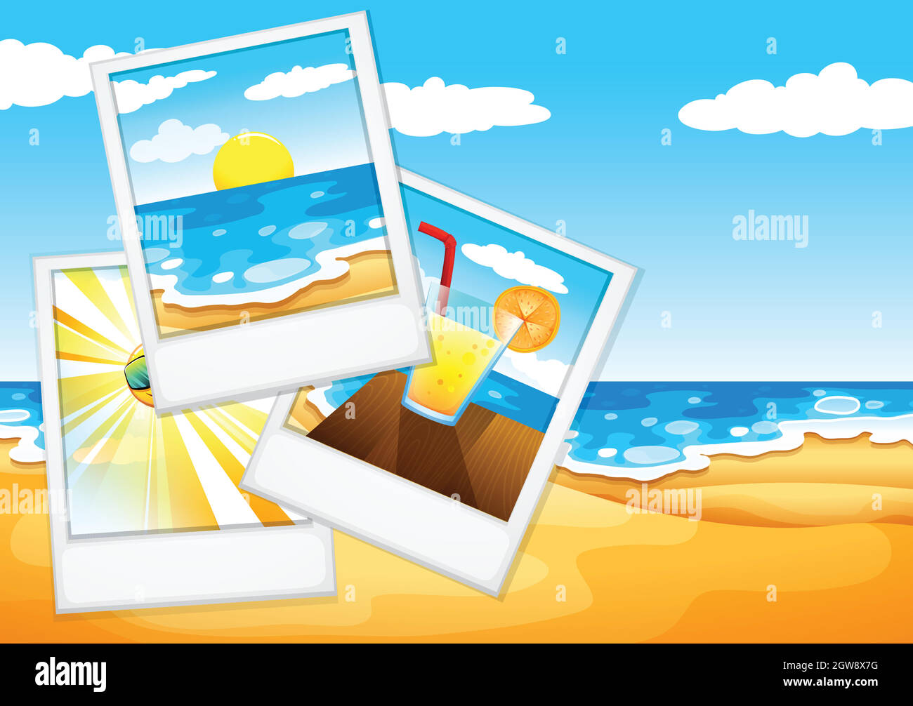 Photos at the beach Stock Vector Image & Art - Alamy