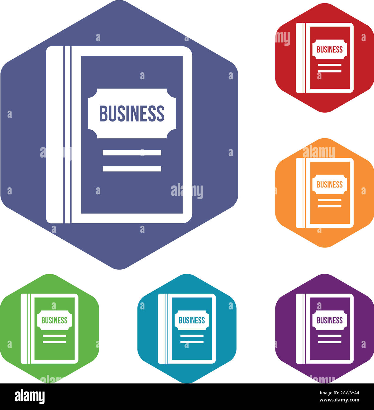 Business book icons set Stock Vector Image & Art Alamy