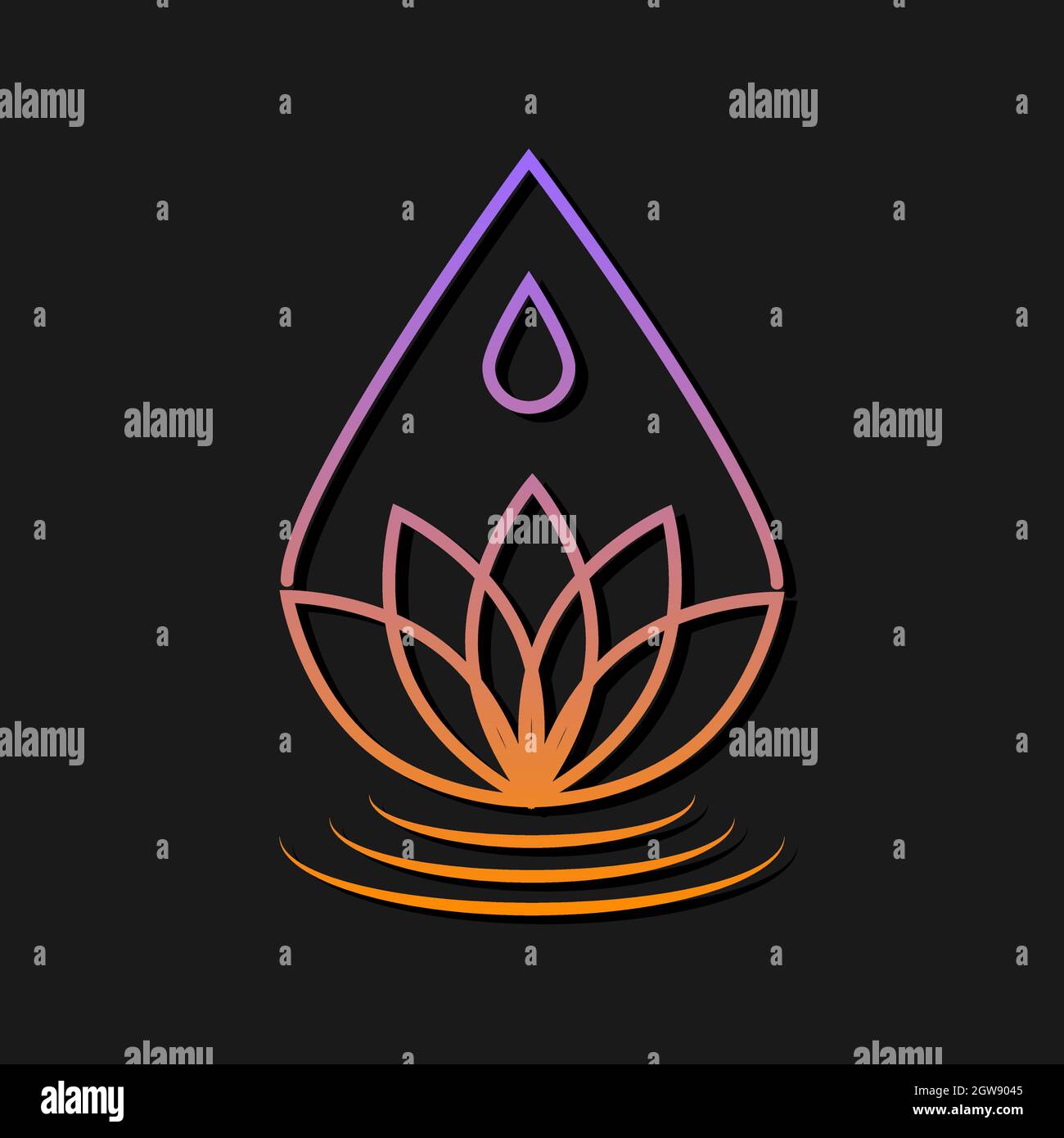 Drop Lotus Flower Creative Logo Design. Modern Idea logos designs ...