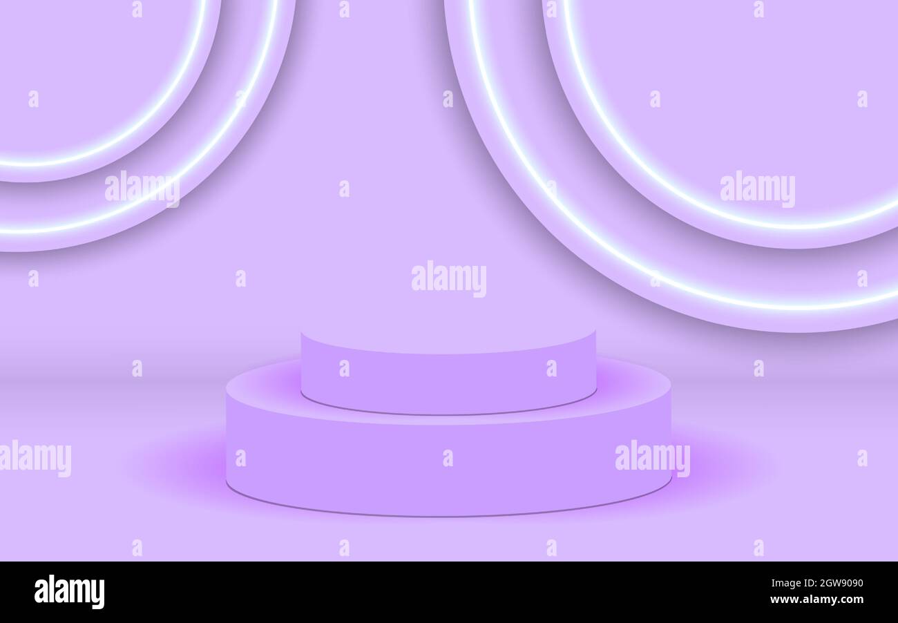 Background vector 3d pink rendering with podium and minimal pink wall ...