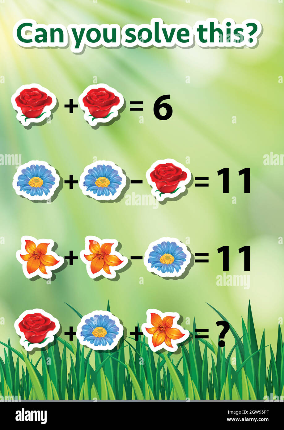 Math Problem Solving Worksheet Stock Vector Image Art Alamy