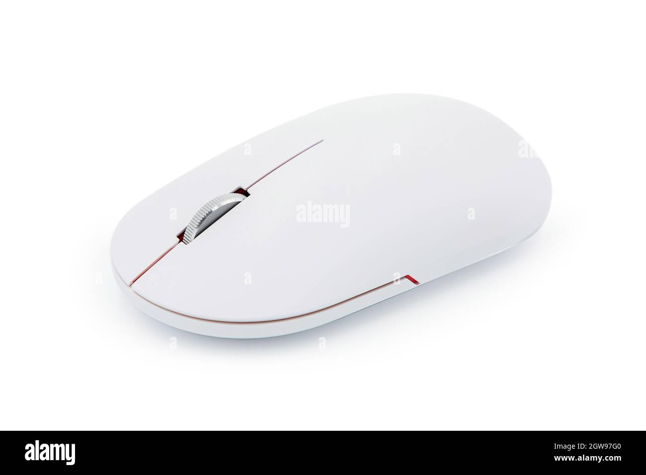 Computer wireless mouse isolated on white background Stock Photo