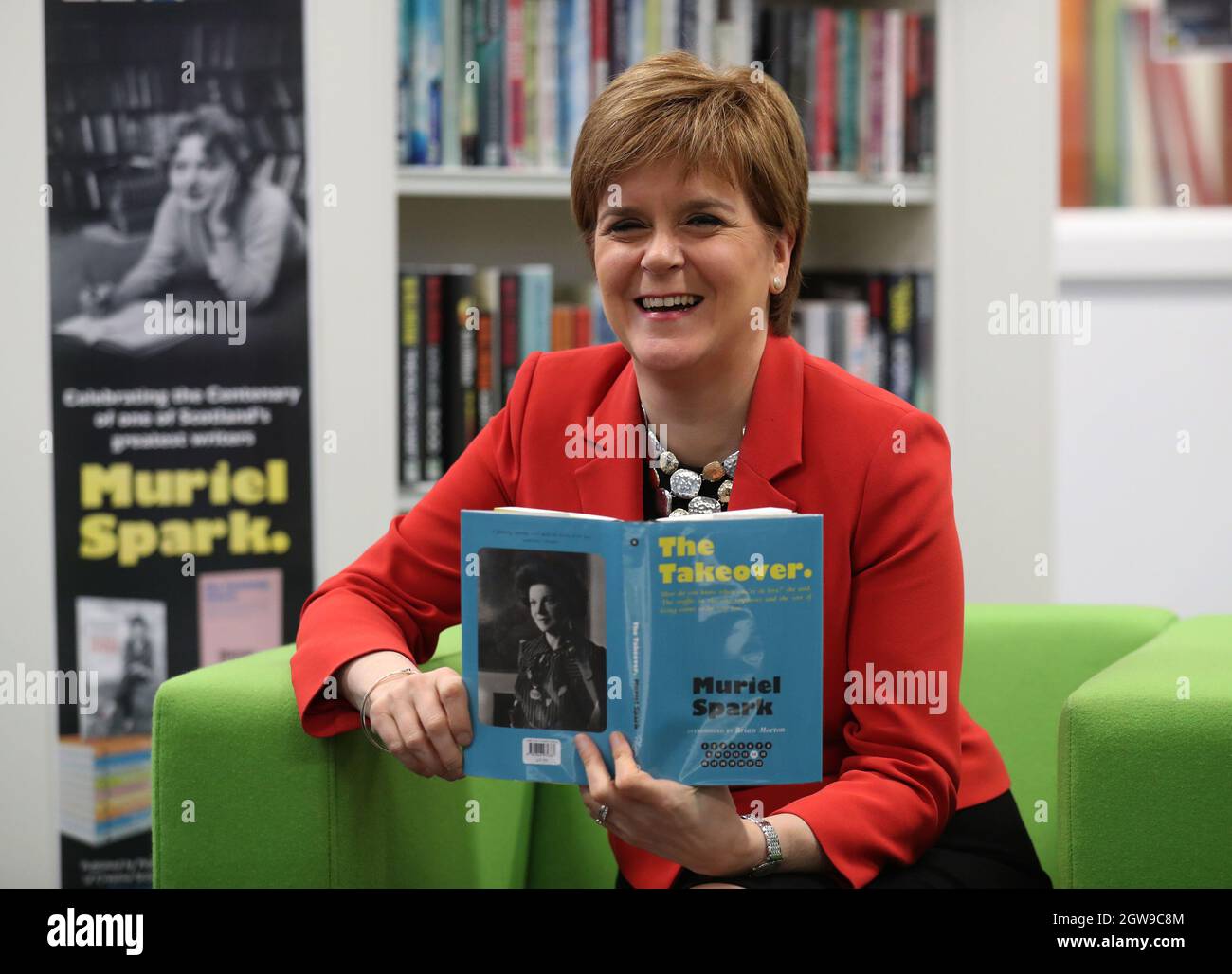 File photo dated 21/11/18 of First Minister of Scotland Nicola Sturgeon at a library. Scottish Labour have found spending on library services in Scotland has fallen by almost a fifth over the past decade and have said the 'SNP must stop gutting local authorities and act now to save Scotland's libraries.' Stock Photo