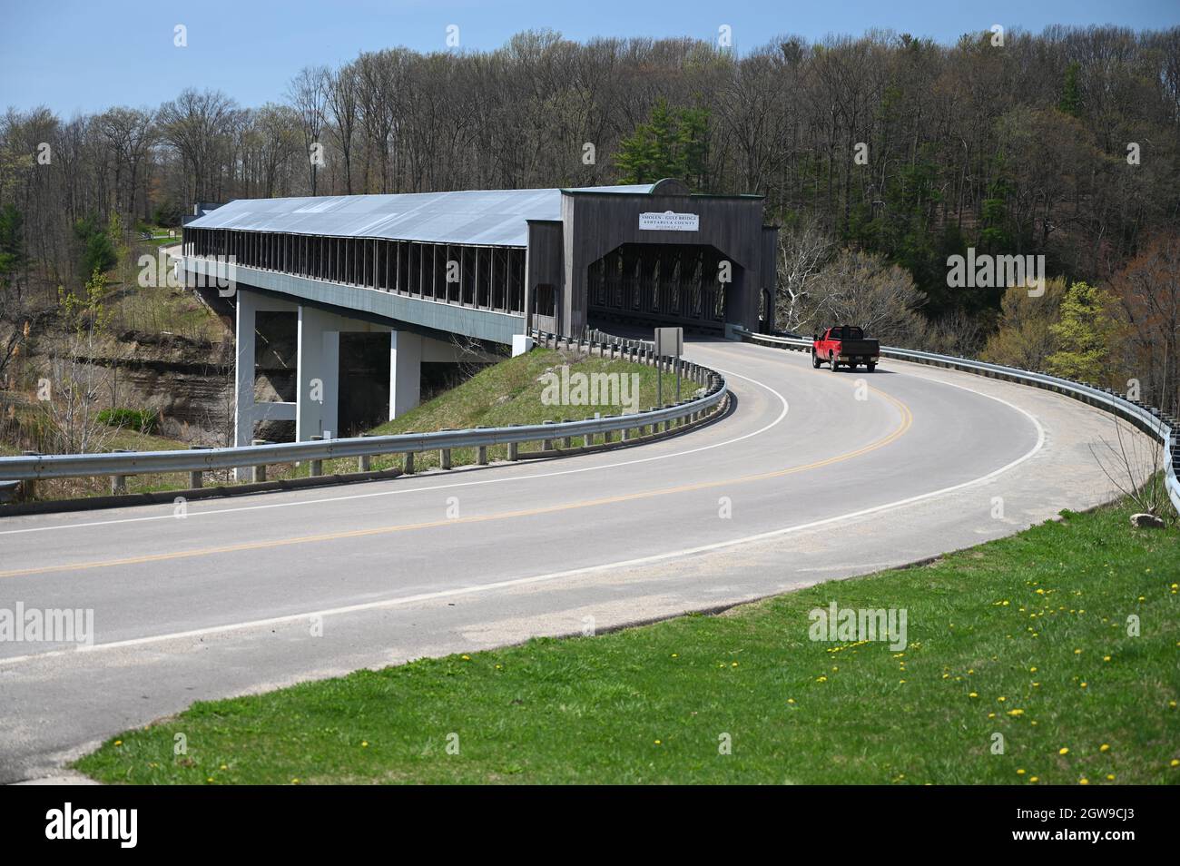 THE COVERED BRIDGES OF ASHTABULA COUNTY, OHIO...SMOLENGULF BRIDGE OVER