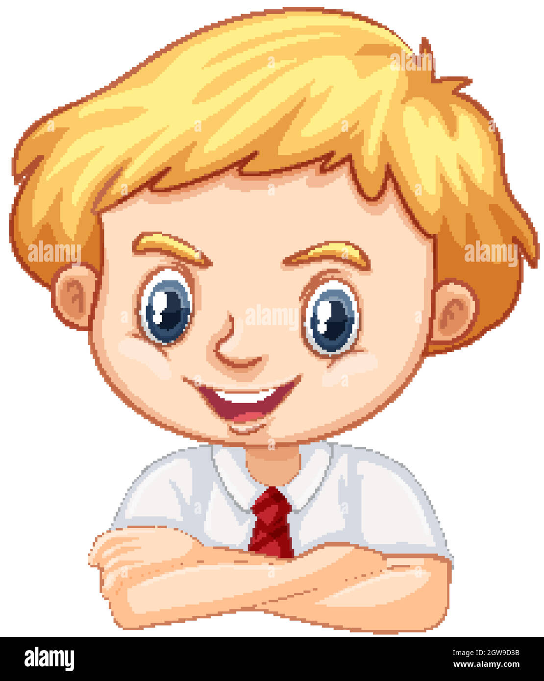 One happy boy on white background Stock Vector Image & Art - Alamy