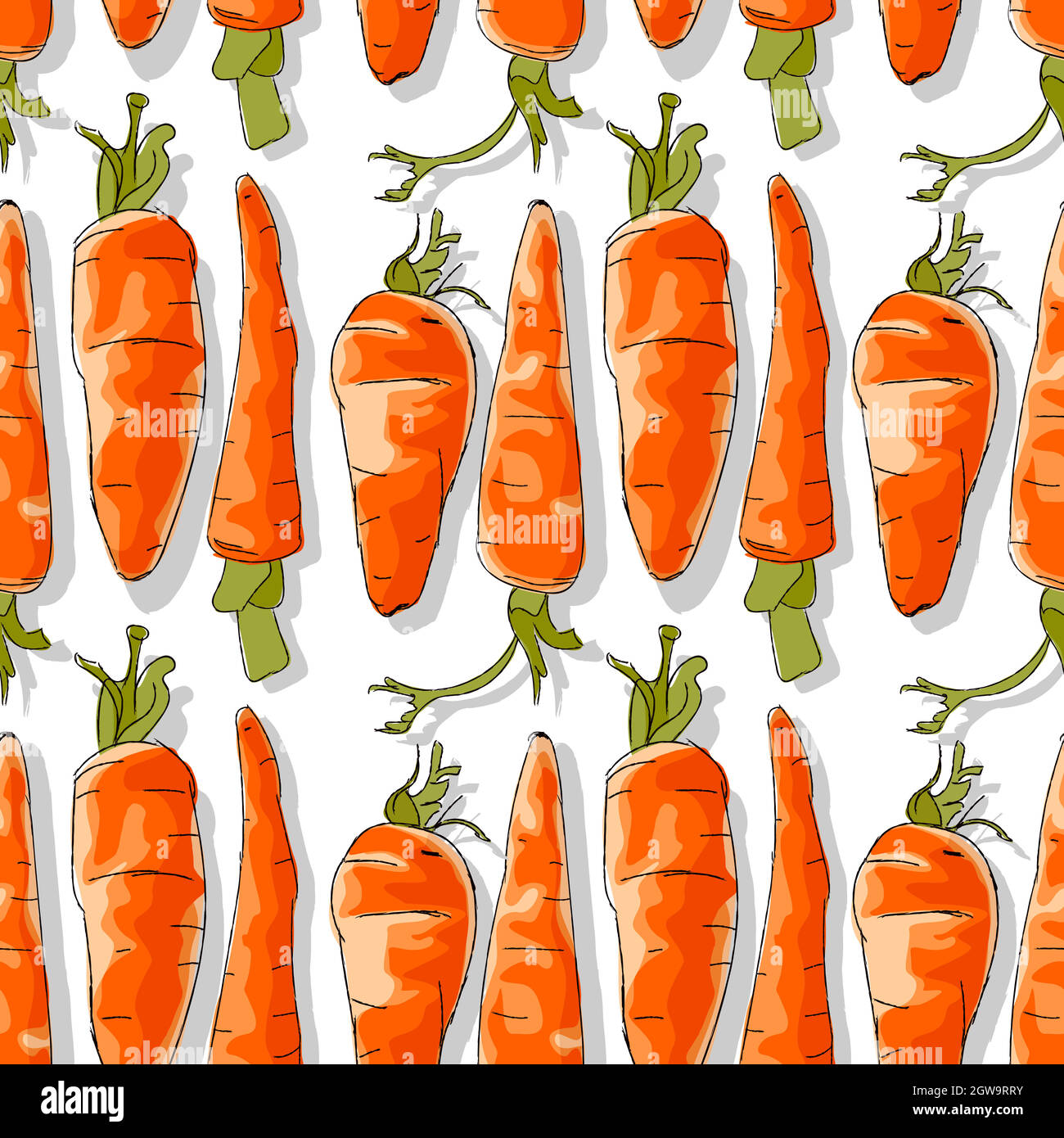 Carrots repeating pattern Stock Vector