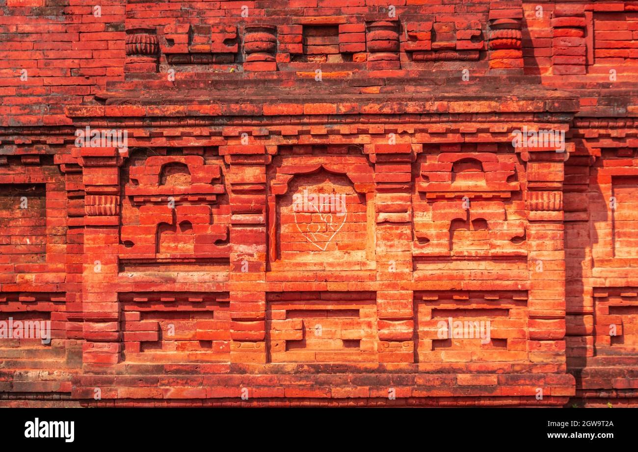 Red Old Bricks Background Wallpaper In Details Stock Photo - Alamy