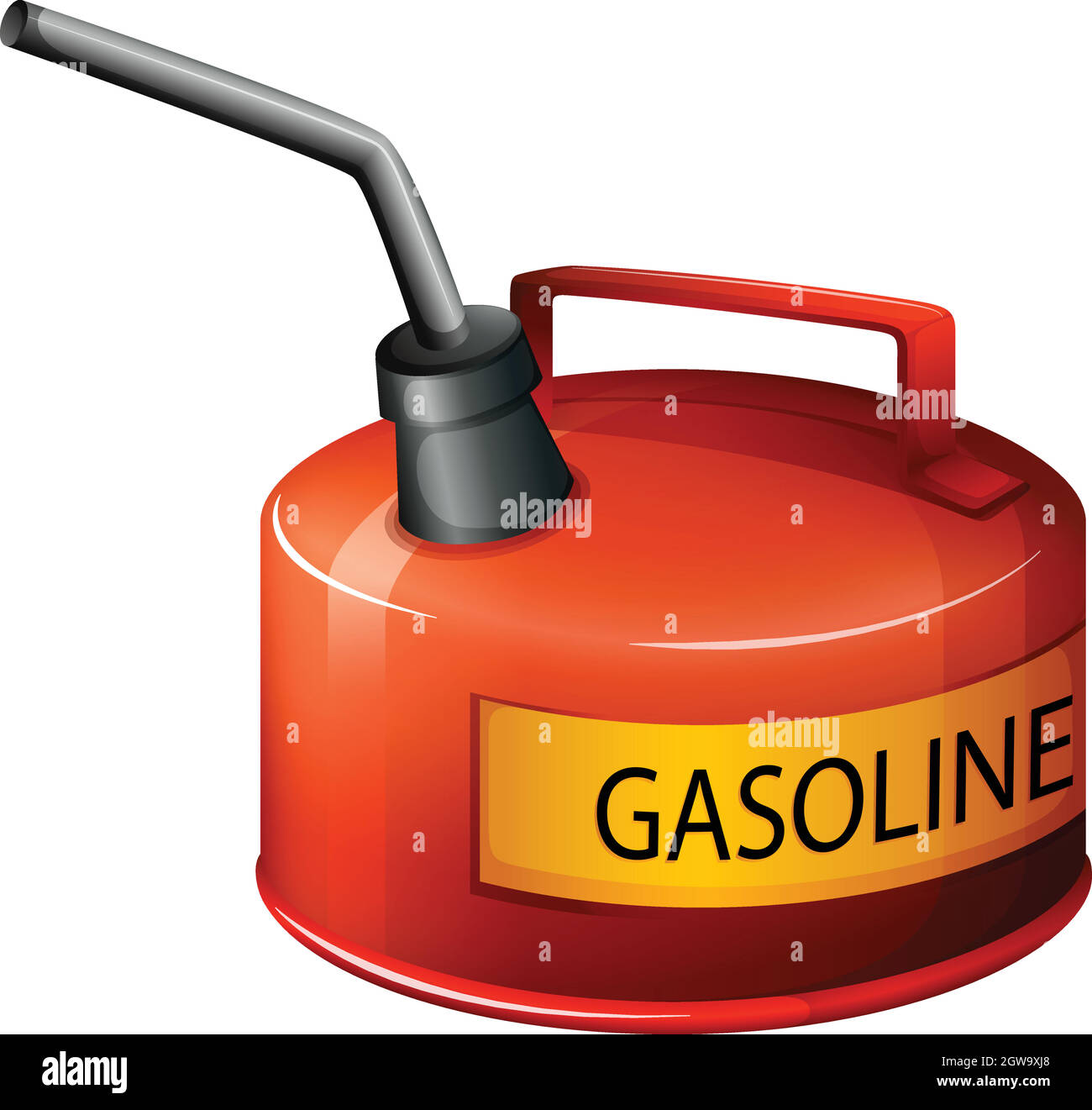 A red gasoline container Stock Vector