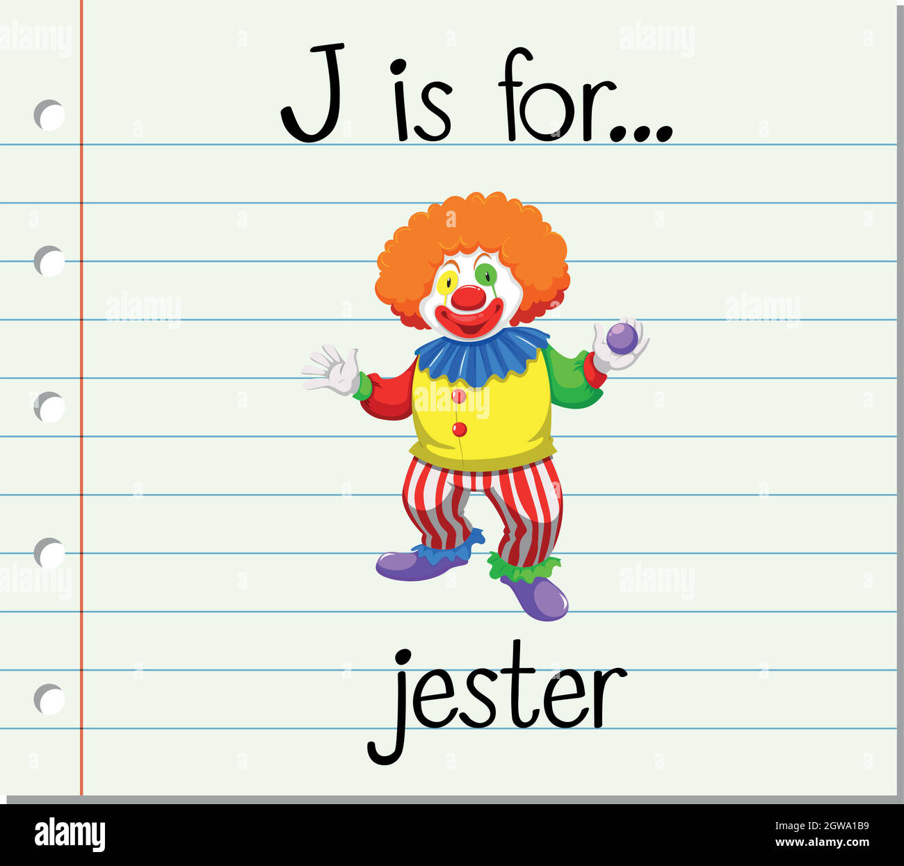 Letter R Jester Flashcard letter J is for jester Stock Vector Image & Art - Alamy