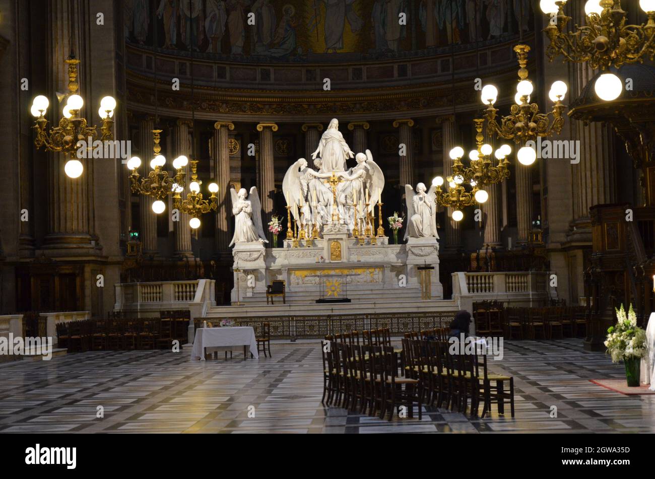 Magdalenae church pillar in Paris, France Stock Photo