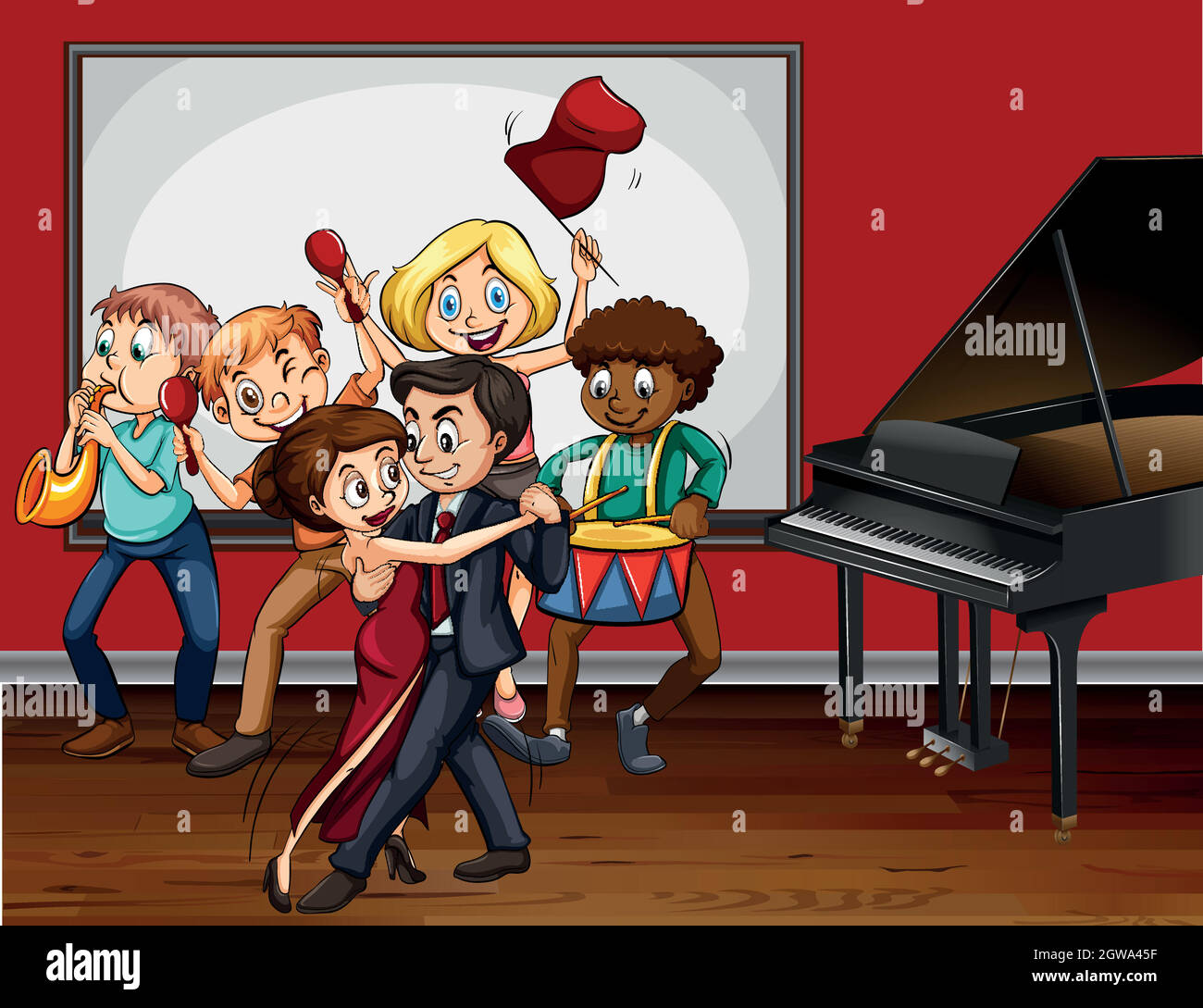 People playing instruments Stock Vector Images - Alamy